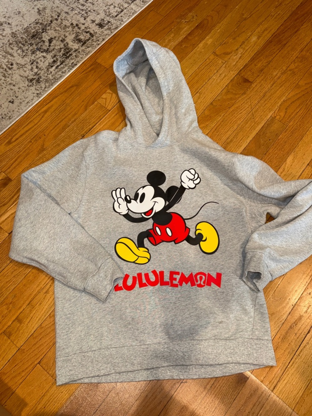 Disney Grey Cozy Pullover Hoodie with Black Brand Tag